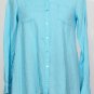 NWT EILEEN FISHER Deep Aqua Organic Linen Mandarin Boxy Shirt XS Top
