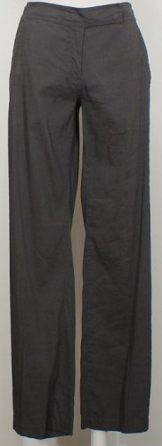 NWT EILEEN FISHER Cinder Stretch Viscose Linen Straight Pants 8