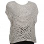 NWT EILEEN FISHER Antique Silver Sequin Chainmail Mesh Box Top M