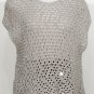 NWT EILEEN FISHER Antique Silver Sequin Chainmail Mesh Box Top L