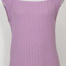 NWT DANA BUCHMAN Provence Purple Beaded Knit Top L