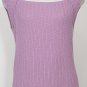 NWT DANA BUCHMAN Provence Purple Beaded Knit Top L