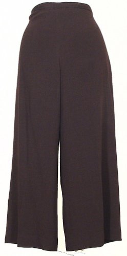 NWT DANA BUCHMAN Java Wool Gauze Wide Crop Pants L