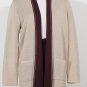 NWT DANA BUCHMAN Java Soy Rev Silk Knit Cardigan L M