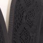 NWT DANA BUCHMAN Black Wool Lace Trim Belted Jacket 12
