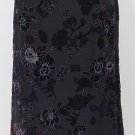 NWT DANA BUCHMAN Black Floral Velvet Burnout Skirt 20