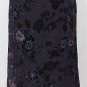 NWT DANA BUCHMAN Black Floral Velvet Burnout Skirt 20