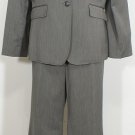 NWT TAHARI Gray Stretch Dot Twill Wide Pant Suit 16