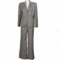 NWT TAHARI Gray Fine Zig Zag Twill Stretch Pant Suit 14