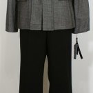 NWT TAHARI Black White Woven Wool Jacket Pant Suit 16
