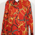 NWT RALPH LAUREN Red Cotton Sateen Equestrian Shirt Top 3X