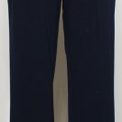 NWT RALPH LAUREN Navy Wool Twill Faux Leather Trim Pants 10
