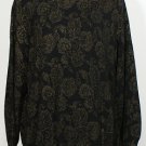 NWT RALPH LAUREN Black Wool Filigree Zip Shoulder Sweater 3X