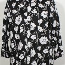 NWT RALPH LAUREN Black White Floral Cotton Sateen Shirt Top 1X