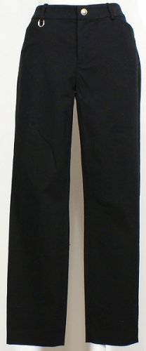 NWT RALPH LAUREN Black Stretch Twill Slim Ankle Pants 10 Slimming Fit Equestrian