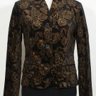 NWT RALPH LAUREN Black Filigree Stretch Cotton Velveteen Jacket 22W