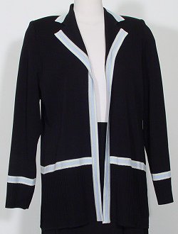 NWT MISOOK Black Azure Butter Open Jacket M