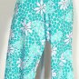 NWT LILLY PULITZER White Blue Liza Capri Pants Leopard Lounge 2