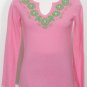 NWT LILLY PULITZER Pink Embr Wool Cashmere Sweater S