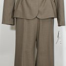 NWT ANNE KLEIN Taupe Belted Flared Pant Suit 14
