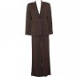 NWT ANNE KLEIN Brown White Stretch Pant Suit 12 $650