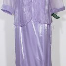 NWT ALEX EVENINGS Purple Shimmer Dress Gown Jacket 16W