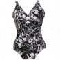 NWT MIRACLESUIT White Black Shadow Floral Oceanus Swimsuit 18