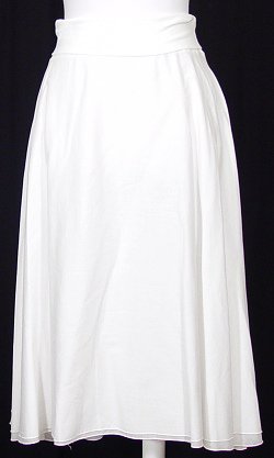 NWT EILEEN FISHER White Dbl Cotton Voile Skirt L