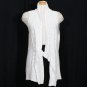 NWT EILEEN FISHER White Cotton Nubble Vest XS Shaped Cascading
