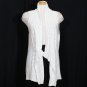 NWT EILEEN FISHER White Cotton Nubble Vest XL Shaped Cascading