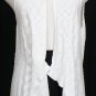 NWT EILEEN FISHER White Cotton Nubble Vest L Shaped Cascading