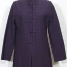 NWT EILEEN FISHER Twilight Cotton Tencel Long Mandarin Jacket XS Blue