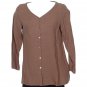NWT EILEEN FISHER Lentil Textured Stripe Linen Top S