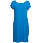 NWT EILEEN FISHER Hot Aqua Viscose Jersey A-line Dress XL