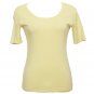 NWT EILEEN FISHER Grapefruit Cotton Baby Rib Slim Top XS