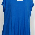 NWT EILEEN FISHER Crystal Blue Organic Cotton Hemp Twist Box Top PS