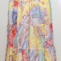NWT RALPH LAUREN Red Yellow Paisley Tier Linen Skirt 3X