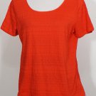 NWT RALPH LAUREN Red Textured Stripe Str Knit Top 2X