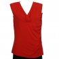 NWT RALPH LAUREN Red Stretch Rayon Jersey Surplice Shell XL