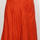 NWT RALPH LAUREN Red Linen Asymmetrical Flared Layered Skirt XL