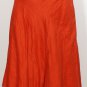 NWT RALPH LAUREN Red Linen Asymmetrical Flared Layered Skirt XL