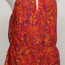 NWT RALPH LAUREN Pink Paisley Silk Charmeuse Necklace Halter Top L
