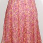 NWT RALPH LAUREN Pink Crinkle Silk Floral Skirt 10