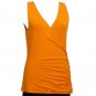 NWT RALPH LAUREN Orange Stretch Viscose Jersey Faux Wrap Top XL
