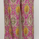 NWT RALPH LAUREN Magenta Paisley Crepe Drawstring Crop Pants L