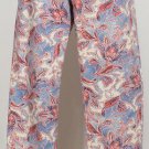 NWT RALPH LAUREN Cream Paisley Stretch Straight Ankle Jeans 10