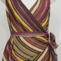 NWT RALPH LAUREN Bold Stripe Crepe Faux Wrap Top 12
