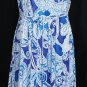 NWT RALPH LAUREN Blue Matte Jersey Paisley Dress 3X