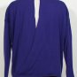 NWT EILEEN FISHER Viola Fine Merino Jersey Faux Wrap Back Sweater Top XS Purple