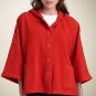 NWT EILEEN FISHER Tangelo Wool Melton Hooded Jacket XS